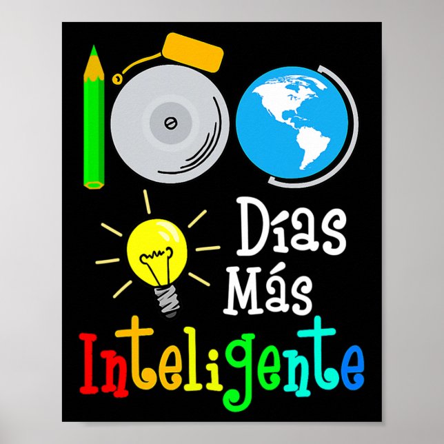Affiche Enseignant Espagnol 100 Jours Smarter 100ème Jour  (Devant)