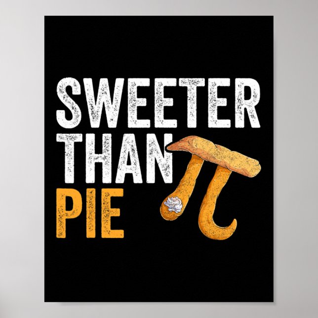 Affiche Enseignant Geek de mathématiques à tarte plus doux (Devant)