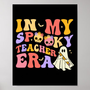 Affiche Enseignant Halloween Dans Mon Enseignant Éffrayant
