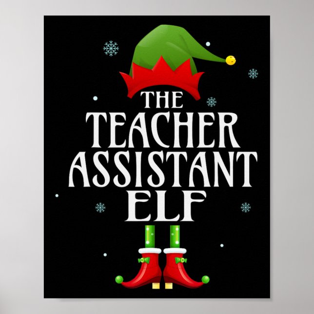 Affiche Enseignant Istant Elf Xmas Famille Correspondante  (Devant)