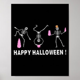 Affiche Enseignant Montessori Halloween Squelette Danse Éd