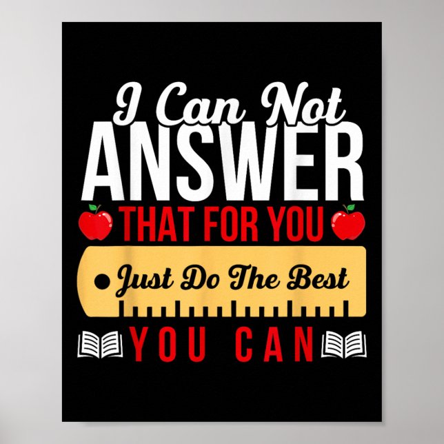 Affiche Enseignant Motivationnel - Test De L'État Ne Faite (Devant)