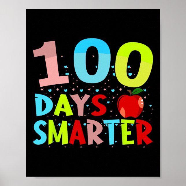 Affiche Enseignant ou élève 105 jours plus intelligent 100 (Devant)