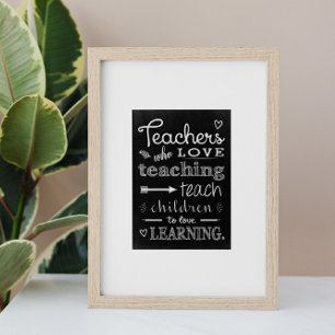 Affiche Enseignant qui aime l'enseignement