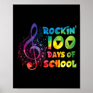 Affiche Enseignant - rockin 100 Jours De Musique Scolaire 