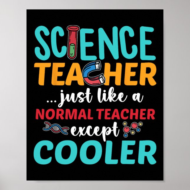 Affiche Enseignant Sauf Glacière Retour À L'École Science  (Devant)