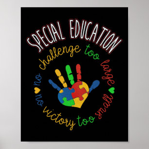 Affiche Enseignant Spécial En Éducation Et En Sensibilisat