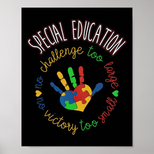 Affiche Enseignant Spécial En Éducation Et En Sensibilisat (Devant)