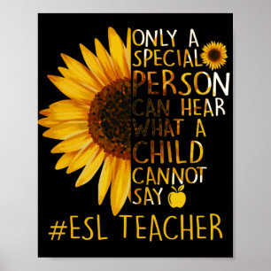 Affiche Enseignant spécial Tournesol ESL