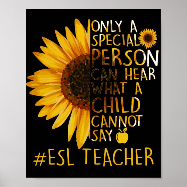 Affiche Enseignant spécial Tournesol ESL (Devant)