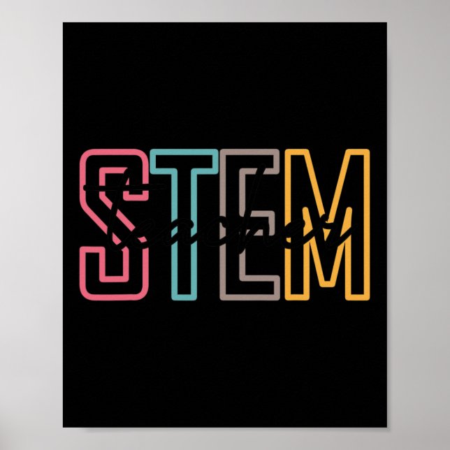 Affiche Enseignant Stem Science Technicien Enseignant Reto (Devant)