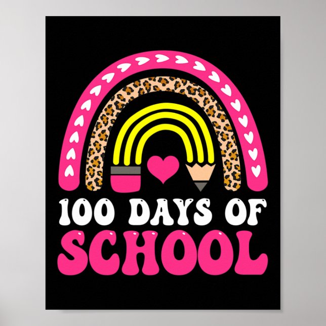 Affiche Enseignant super Valentine Retour à l'école 100 jo (Devant)