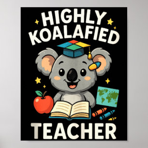 Affiche Enseignant très Koalafied - T-shirt drôle d'ours k