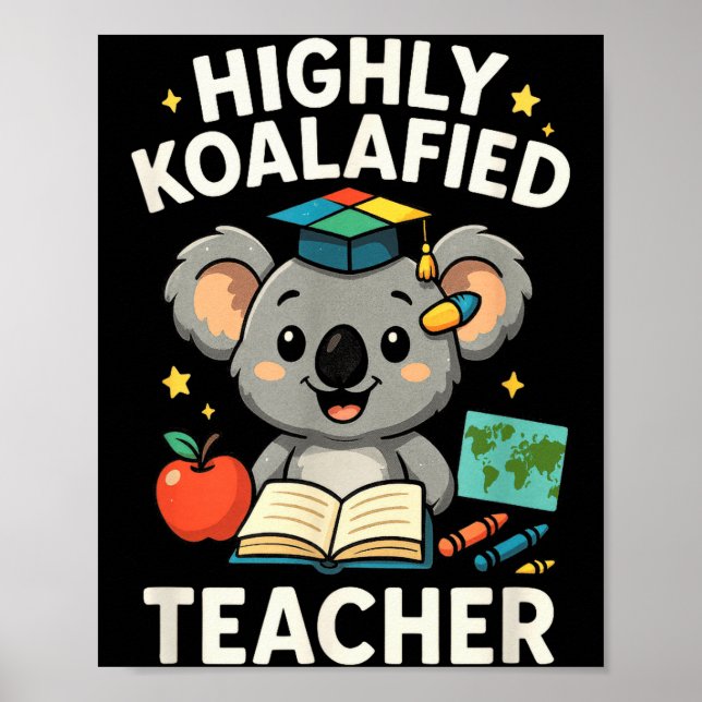 Affiche Enseignant très koalifié - Drôle d'ours koala  (Devant)