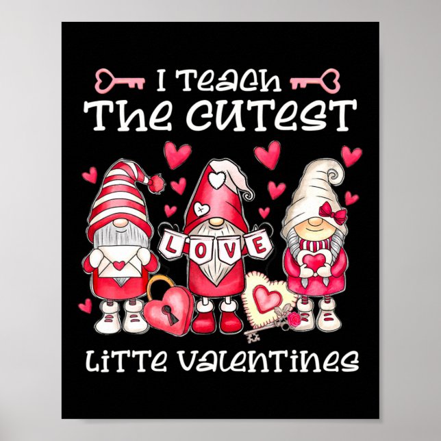 Affiche Enseignant Valentines Jour I Enseigner Le Petit V  (Devant)