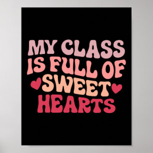 Affiche Enseignant Valentines Retour À L'École 100 Jours D