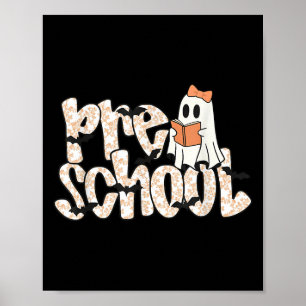 Affiche Enseignante de maternelle Halloween Fantôme Enseig