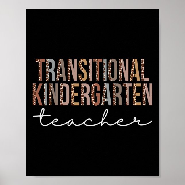 Affiche Enseignante de maternelle Leopard Appréciation Fem (Devant)