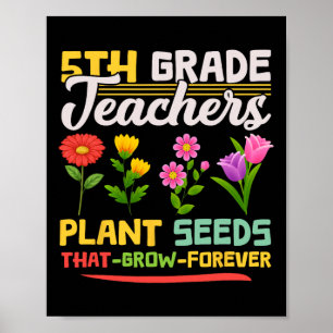 Affiche Enseignants de 5e année Semences Plantes qui grand