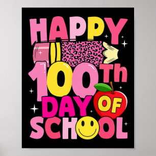 Affiche Enseignants Enfants Joyeux 100E Jour De L'École Pi