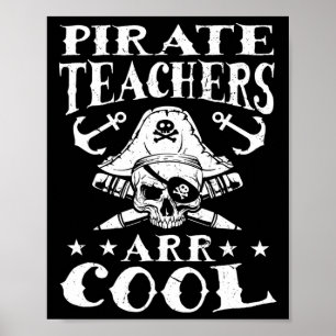 Affiche Enseignants Pirates ARR Cool - Halloween Enseigner
