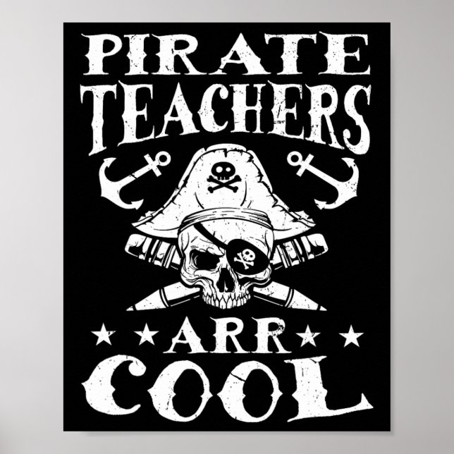 Affiche Enseignants Pirates ARR Cool - Halloween Enseigner (Devant)
