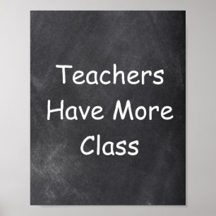 Affiche Enseignants Plus Classe Chalkboard