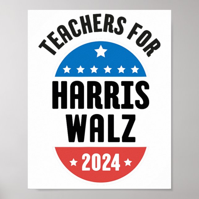 Affiche Enseignants Pour Harris Wheimer 2024 (Devant)