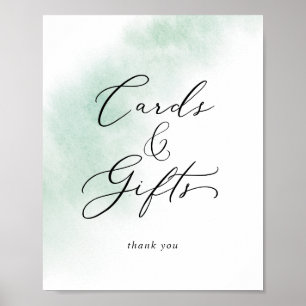 Affiche Enseigne à lavis d'aquarelle   Cartes et cadeaux v