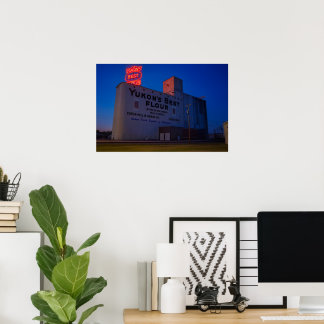 Affiche Enseigne au néon du moulin à farine Yukon' Best à 