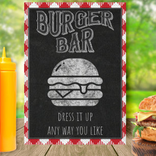 Affiche Enseigne Burger Bar Je Fais du BBQ