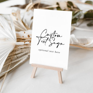 Affiche Enseigne calligraphiée moderne élégante avec texte