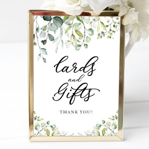Affiche Enseigne Cartes et Cadeaux Aquarelle de Verdure