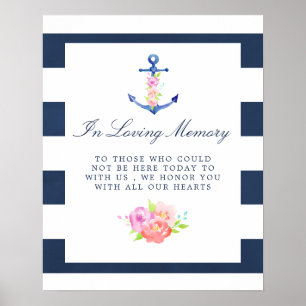 Affiche Enseigne commémorative de mariage à thème floral a