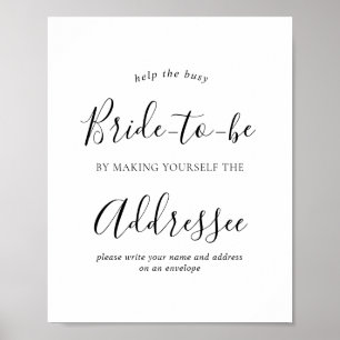 Affiche Enseigne d'adresse d'enveloppe de Baby Shower Mini