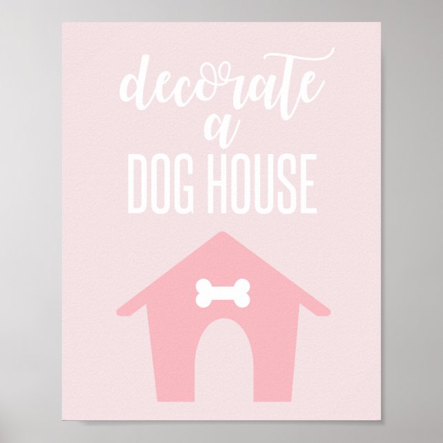 Affiche Enseigne d'anniversaire de chiot Décorez une maiso (Devant)