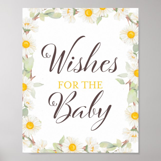 Affiche Enseigne de Baby Shower Thème Mariage Printanier M (Devant)