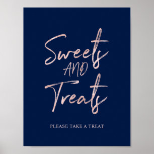 Affiche Enseigne de bar à desserts en lettrage moderne au