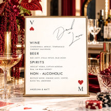 Enseigne de bar de mariage Vegas Casino Fou Amoure