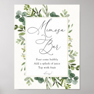 Affiche Enseigne de bar Eucalyptus Mimosa