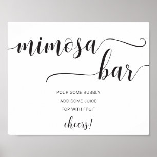 Affiche Enseigne de bar Mimosa minimaliste moderne de Leyt