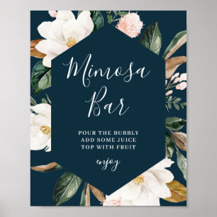 Affiche Enseigne de bar mimosa pour une baby shower de mar