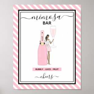 Affiche Enseigne de bar Mimosa unique