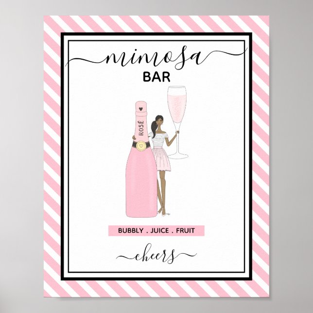 Affiche Enseigne de bar Mimosa unique (Devant)