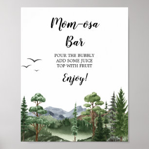 Affiche Enseigne de bar Mom-osa pour la baby shower Rocky