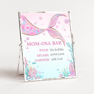 Affiche Enseigne de bar pour maman pour Baby Shower Sirène