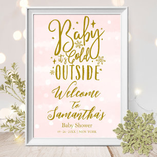 Affiche Enseigne de bienvenue pour Baby Shower 'Bébé il fa