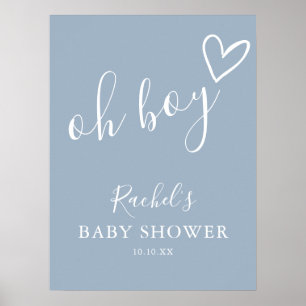 Affiche Enseigne de bienvenue pour Baby Shower Oh Boy Dust