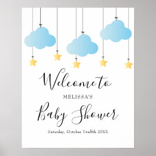 Affiche Enseigne de bienvenue pour Baby Shower Twinkle Twi