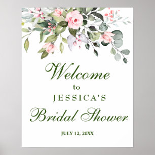 Affiche Enseigne de bienvenue pour une baby shower aquarel